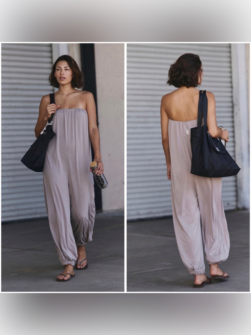 NWT Free People Movement Cool Down Samdwashed Pumice Jumpsuit - Women’s Size M